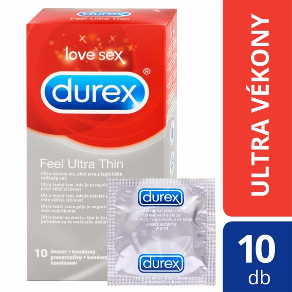 Durex Feel Ultra Thin - ultra élethű óvszer (10db)