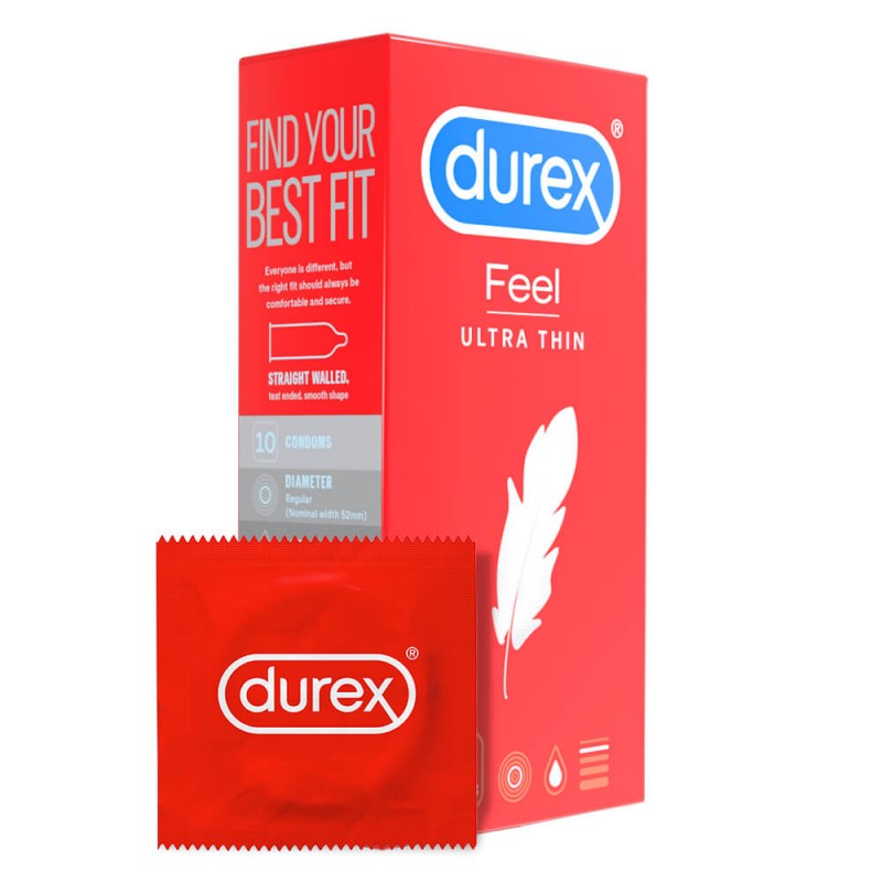 Durex Feel Ultra Thin - ultra élethű óvszer (10db) 49486 termék bemutató kép