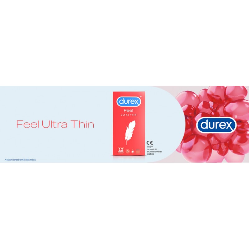 Durex Feel Ultra Thin - ultra élethű óvszer (10db) 49491 termék bemutató kép