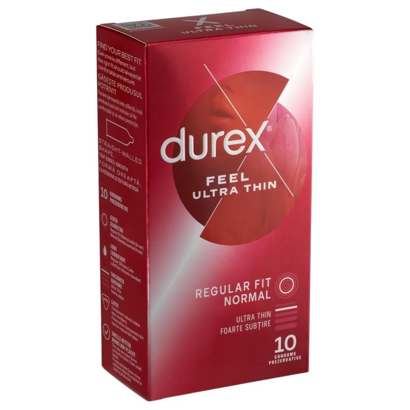 Durex Feel Ultra Thin - ultra élethű óvszer (2 × 10 db) 140309 termék bemutató kép