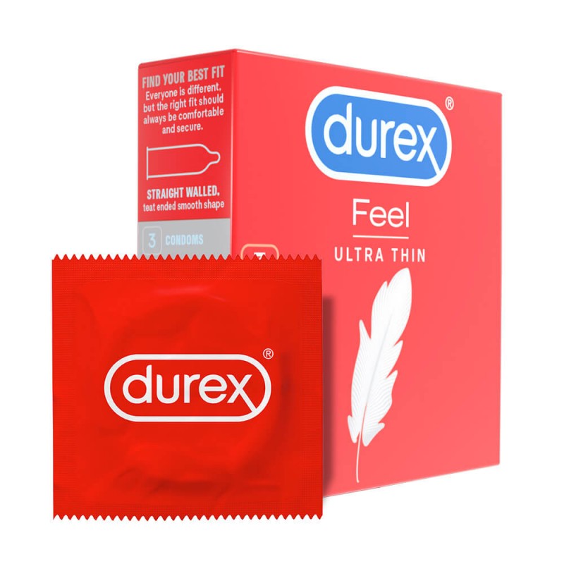 Durex Feel Ultra Thin - ultra élethű óvszer (3db) 59182 termék bemutató kép