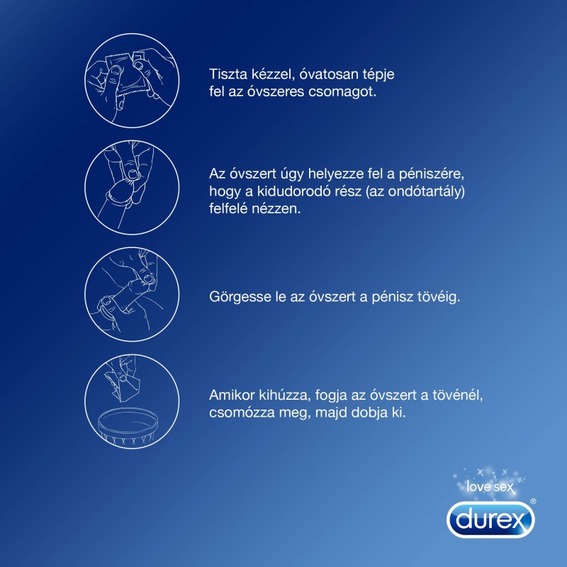 Durex Intense - bordázott és pontozott óvszer (10db) - 43923 termék bemutató kép