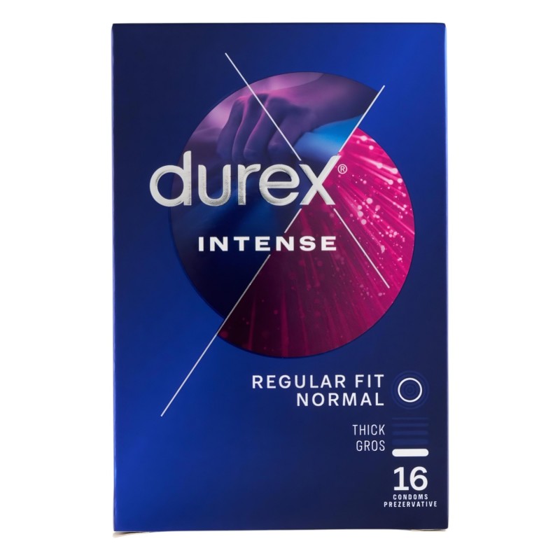Durex Intense - bordázott és pontozott óvszer (16 db) 132992 termék bemutató kép