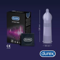 Durex Intense - bordázott és pontozott óvszer (16db) 43931 termék bemutató kép
