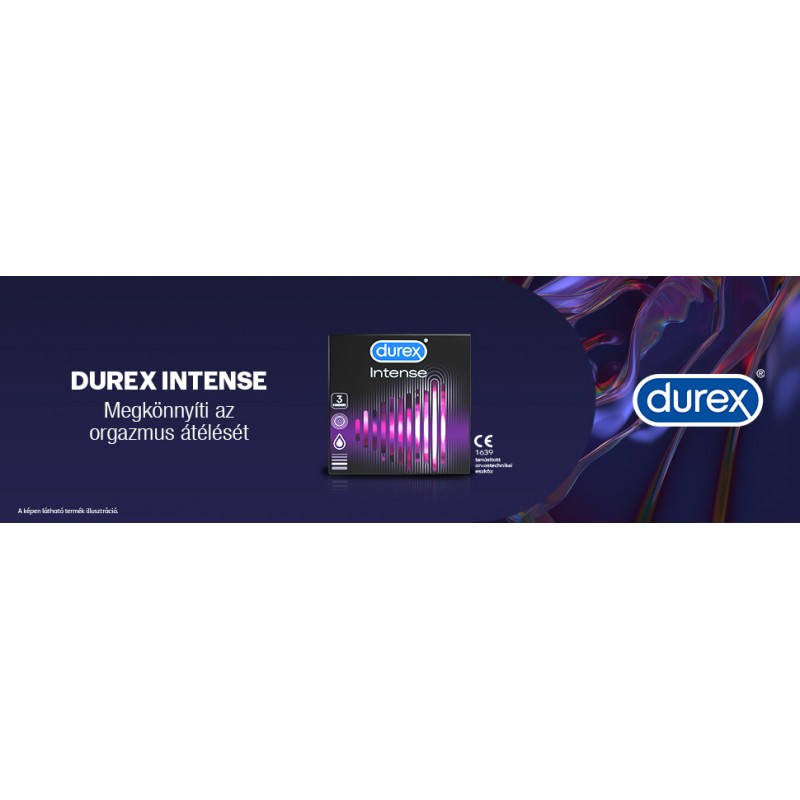 Durex Intense - bordázott és pontozott óvszer(3db) - 49557 termék bemutató kép