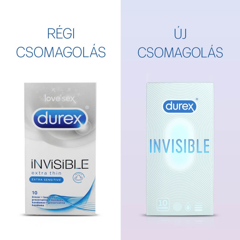 Durex Invisible Slim - vékony óvszer (10db) 59750 termék bemutató kép