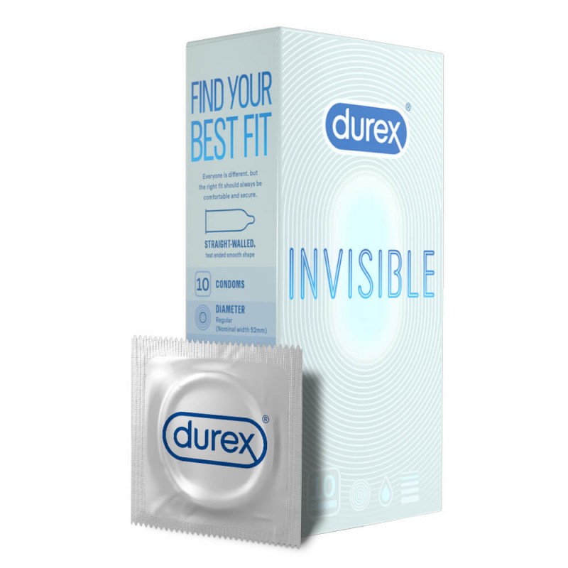 Durex Invisible Extra Sensitive - vékony óvszer (10db) 80456 termék bemutató kép