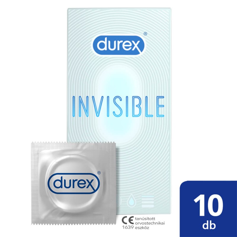 Durex Invisible Slim - vékony óvszer (10db) 80457 termék bemutató kép