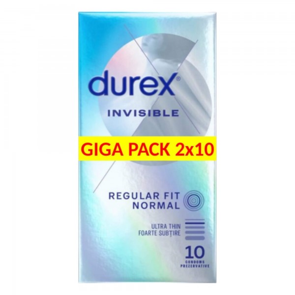 Durex Invisible Regular Fit - vékony óvszer (2x10db)