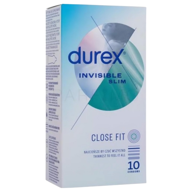Durex Invisible Slim - vékony óvszer (10 db) 130327 termék bemutató kép