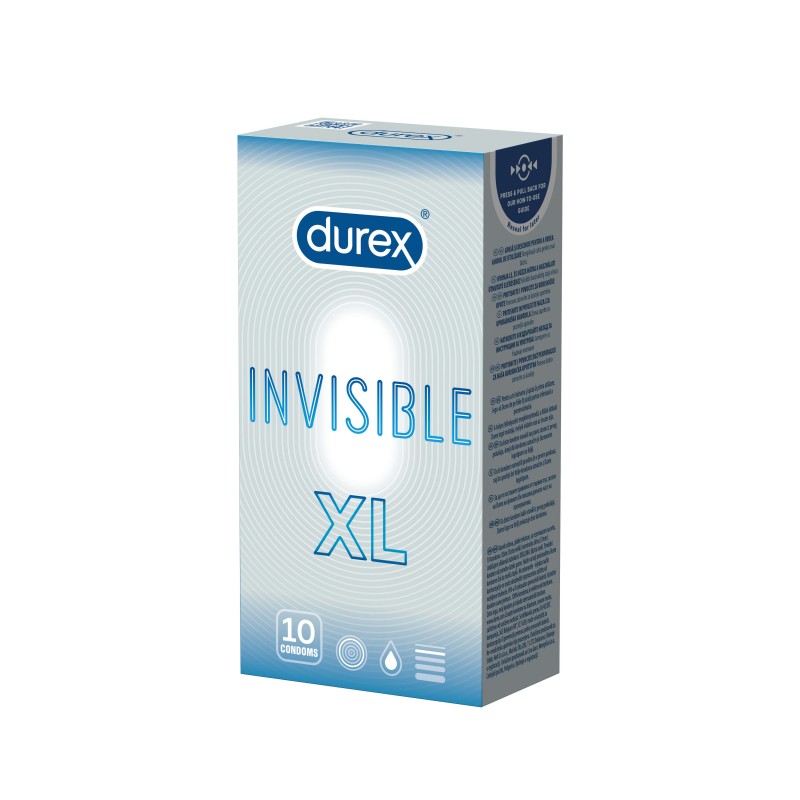 Durex Invisible XL - extra nagy óvszer (10db) 40050 termék bemutató kép