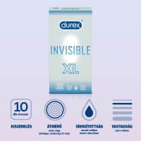 Durex Invisible XL - extra nagy óvszer (10db) 49575 termék bemutató kép