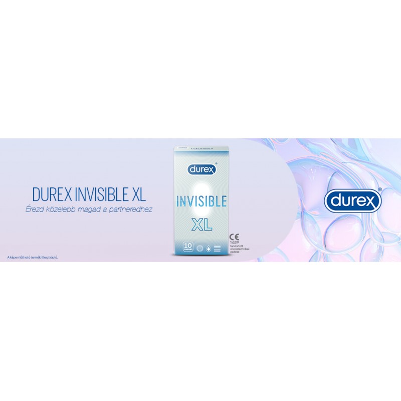 Durex Invisible XL - extra nagy óvszer (10db) 49576 termék bemutató kép