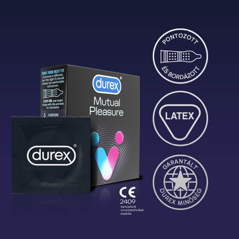 Durex Mutual Pleasure - óvszer (3db) 49473 termék bemutató kép