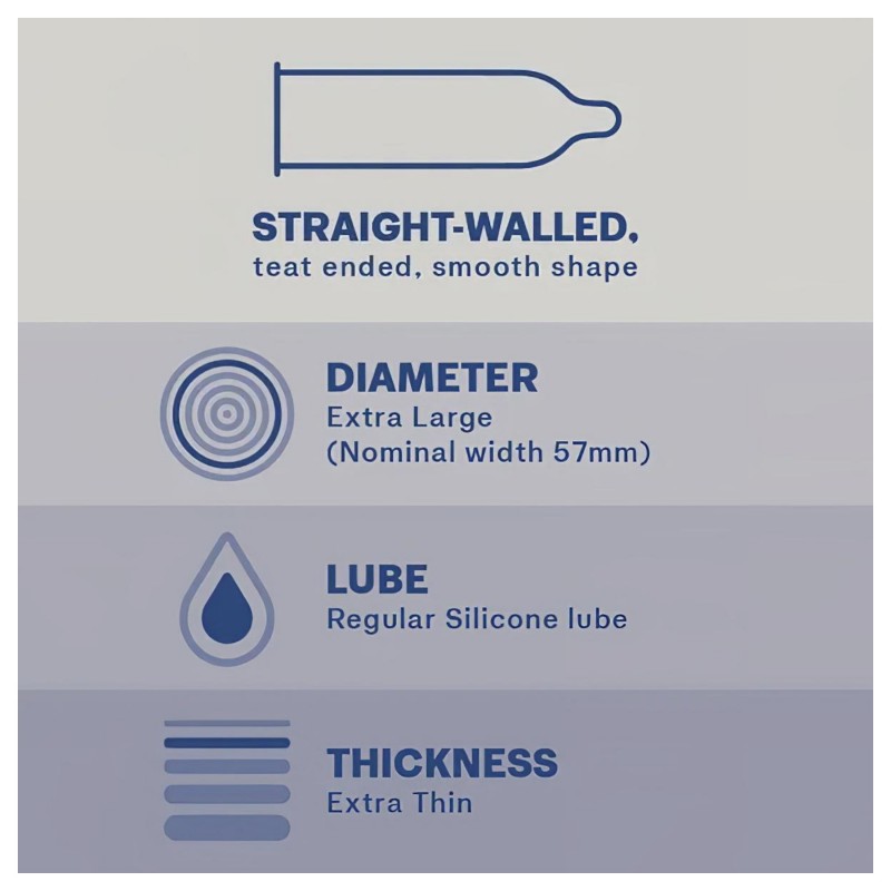 Durex Nude XL - extra nagy óvszer (10 db) 150217 termék bemutató kép