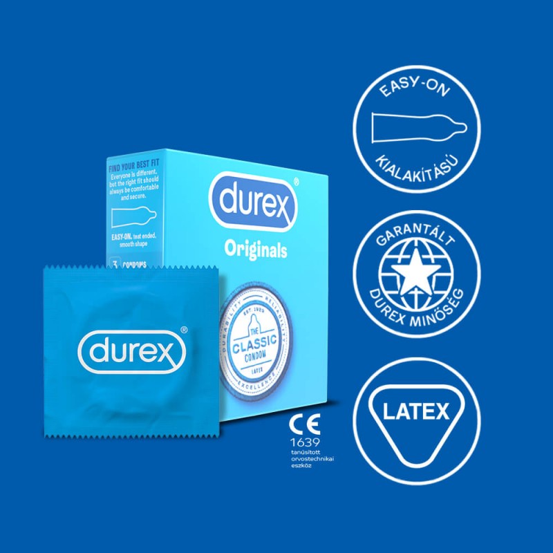 Durex Originals - óvszer (3db) 59794 termék bemutató kép