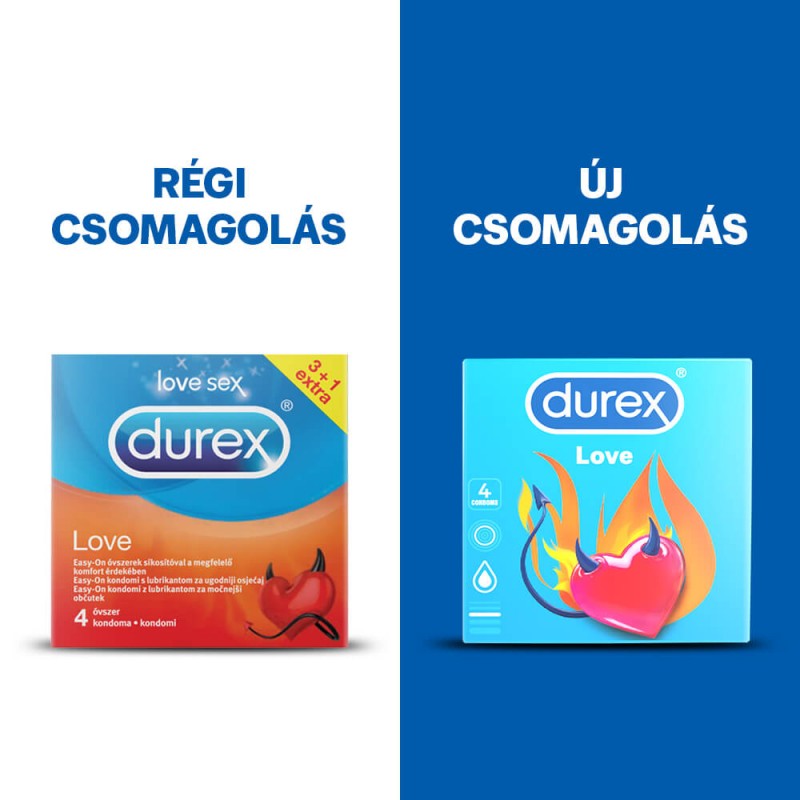 Durex óvszer Love - Easy-on óvszer (4db) 49497 termék bemutató kép