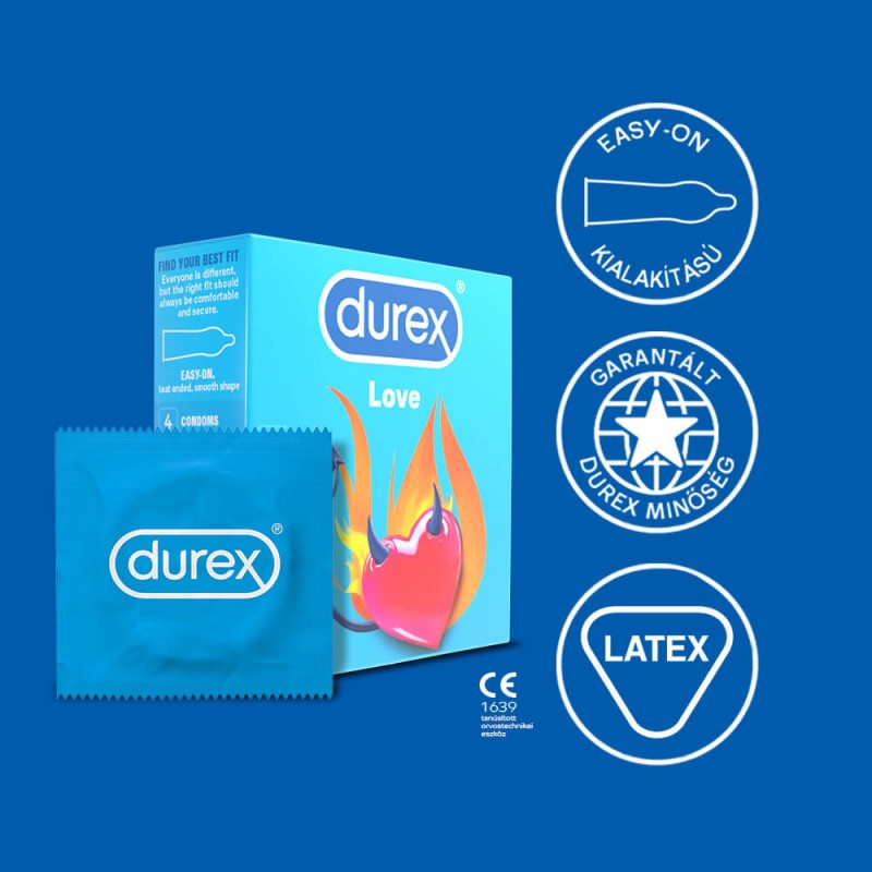 Durex óvszer Love - Easy-on óvszer (4db) 49498 termék bemutató kép