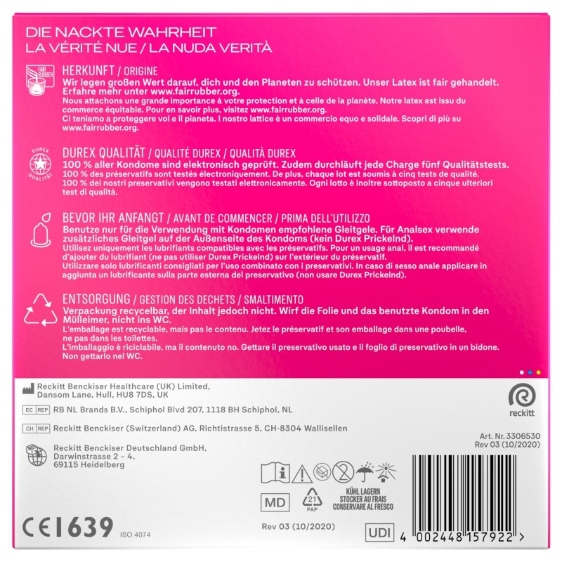 Durex - Pleasure Me óvszer (40 db) 135294 termék bemutató kép