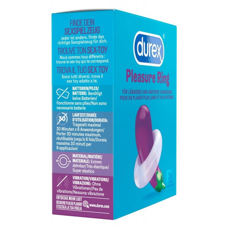 Durex Pleasure Ring - péniszgyűrű (áttetsző) 44234 termék bemutató kép