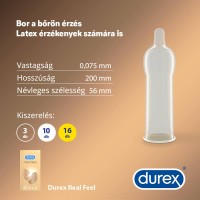 Durex Real Feel - latexmentes óvszer (10db) 40461 termék bemutató kép