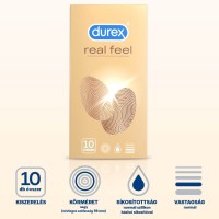 Durex Real Feel - latexmentes óvszer (10db) 40462 termék bemutató kép