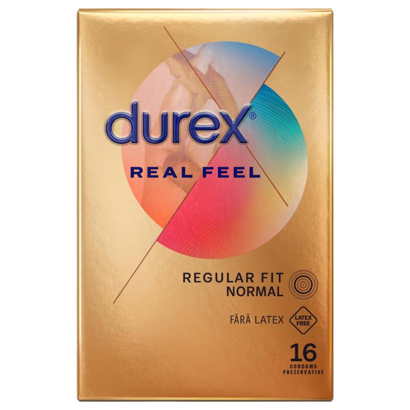 Durex Real Feel - latexmentes óvszer (16 db) 132989 termék bemutató kép