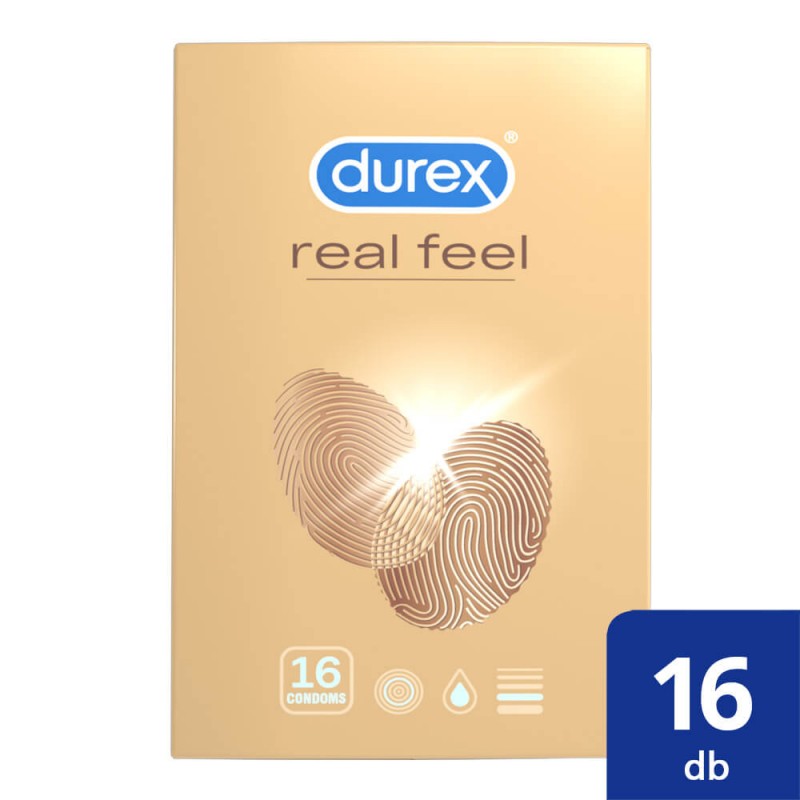 Durex Real Feel - latexmentes óvszer (16db) 41147 termék bemutató kép