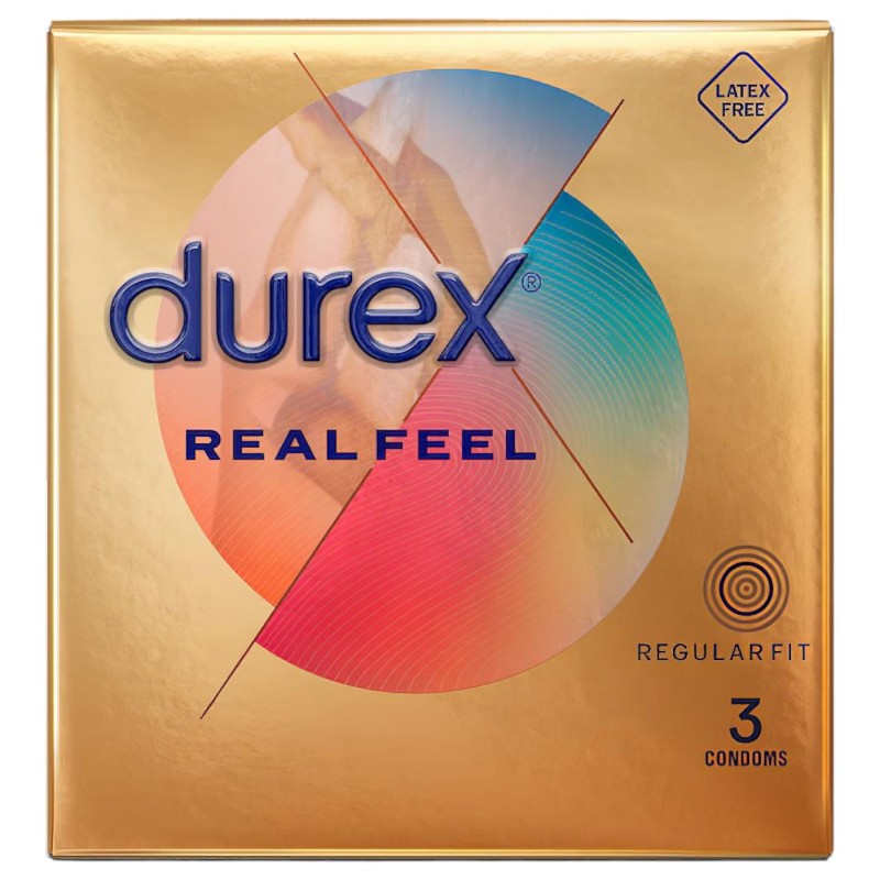 Durex Real Feel - latexmentes óvszer (3 db) 132955 termék bemutató kép