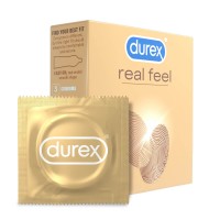 Durex Real Feel - latexmentes óvszer (3db) 49448 termék bemutató kép