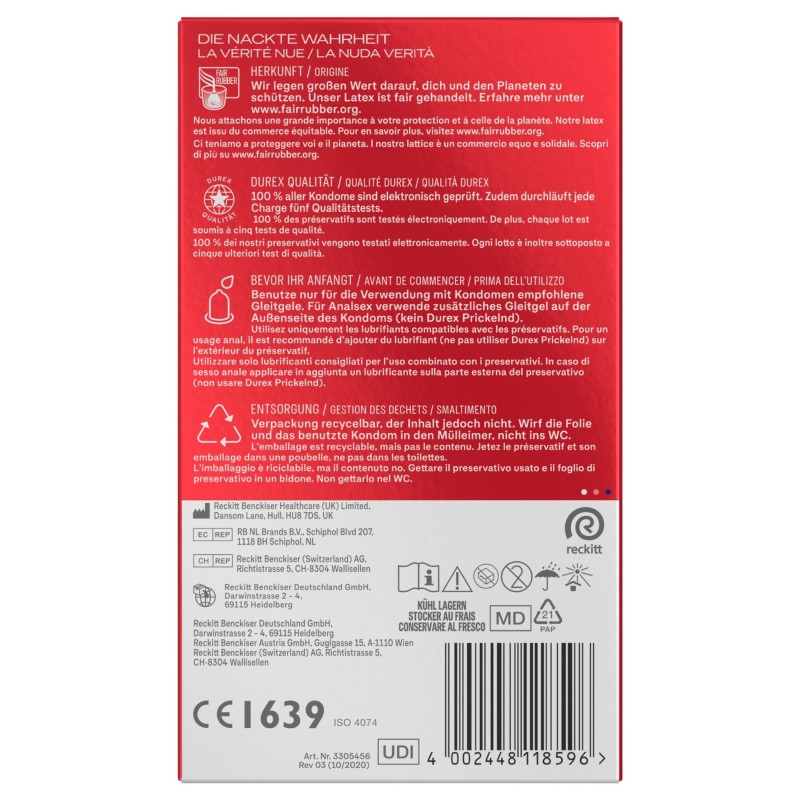 Durex - Slim óvszer (10 db) 128360 termék bemutató kép