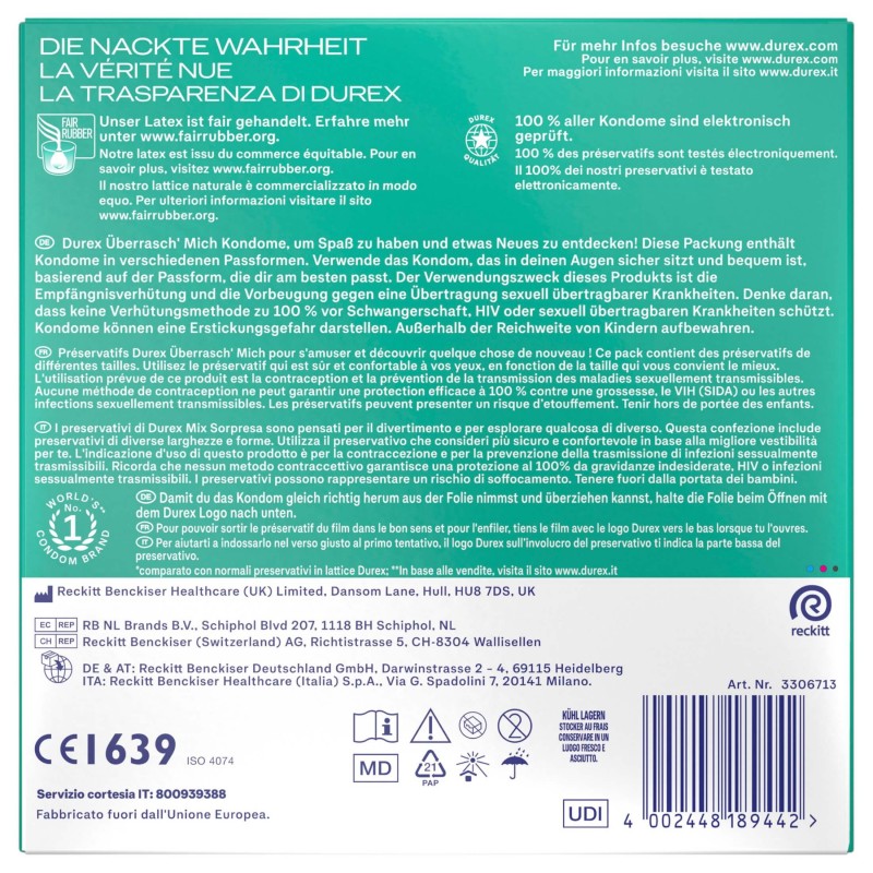 Durex Surprise Me - óvszer csomag (30 db) 133737 termék bemutató kép