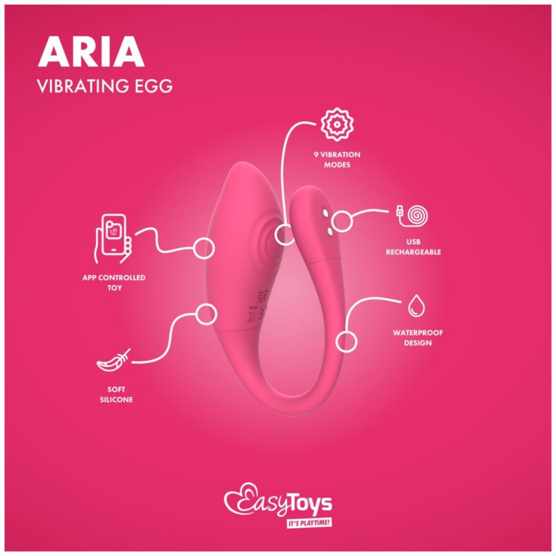 EasyConnect - hordható App-vezérelt vibrációs tojás (pink) 150365 termék bemutató kép