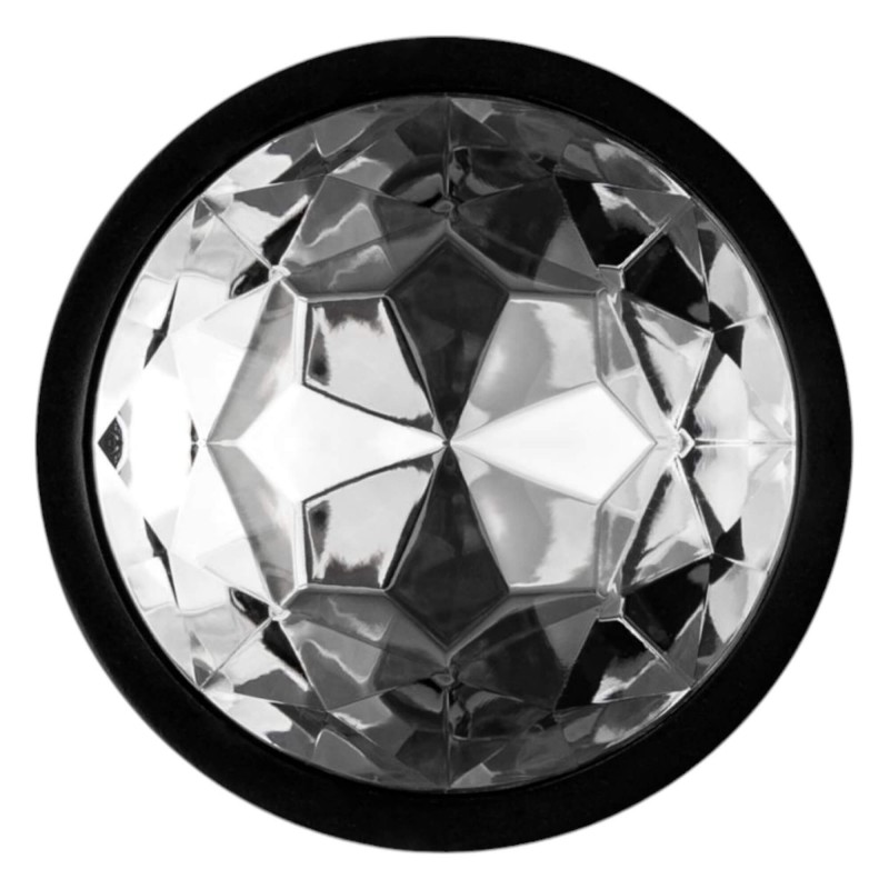 Easytoys Anal Collection - fém anál plug kővel - M (fekete) 96743 termék bemutató kép