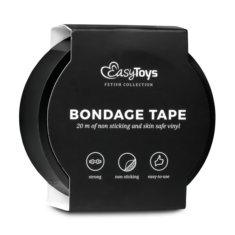 Easytoys - bondage tape - fekete (20m) 119912 termék bemutató kép