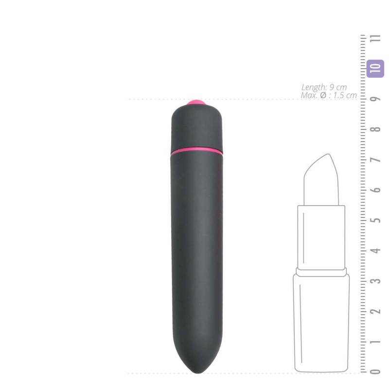 Easytoys Bullet - vízálló rúdvibrátor (fekete) 73489 termék bemutató kép