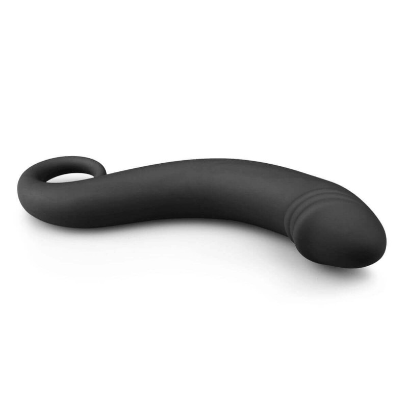 EasyToys Curved Dong - szilikon anál dildó (fekete) 50476 termék bemutató kép