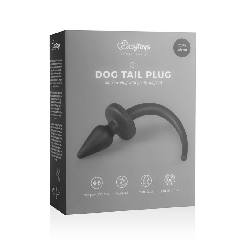Easytoys Dog Tail - anál dildó (fekete) 73226 termék bemutató kép