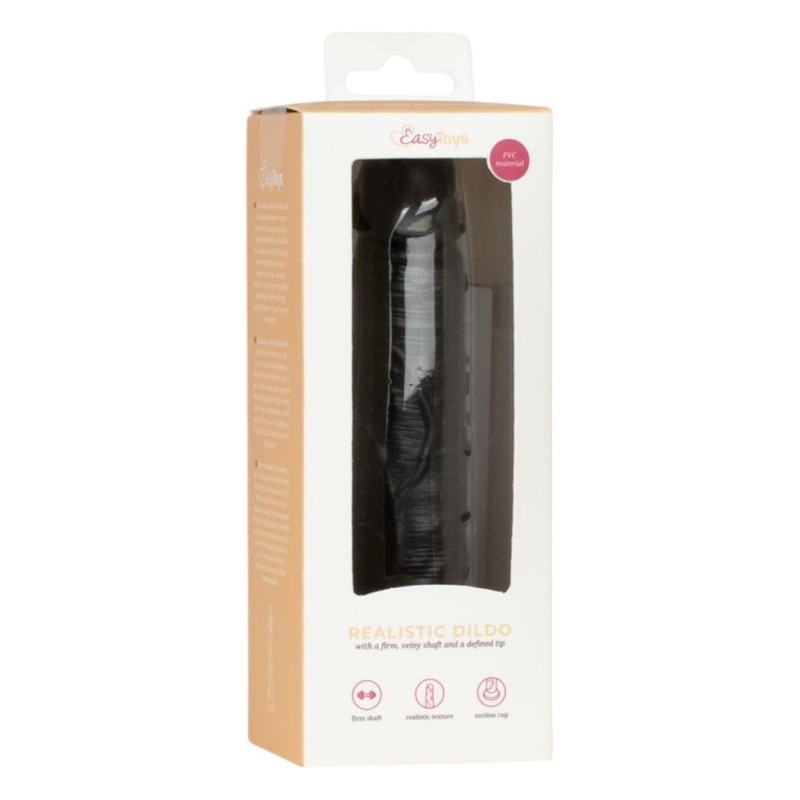 Easytoys - élethű dildó - 12 cm (fekete) 96710 termék bemutató kép