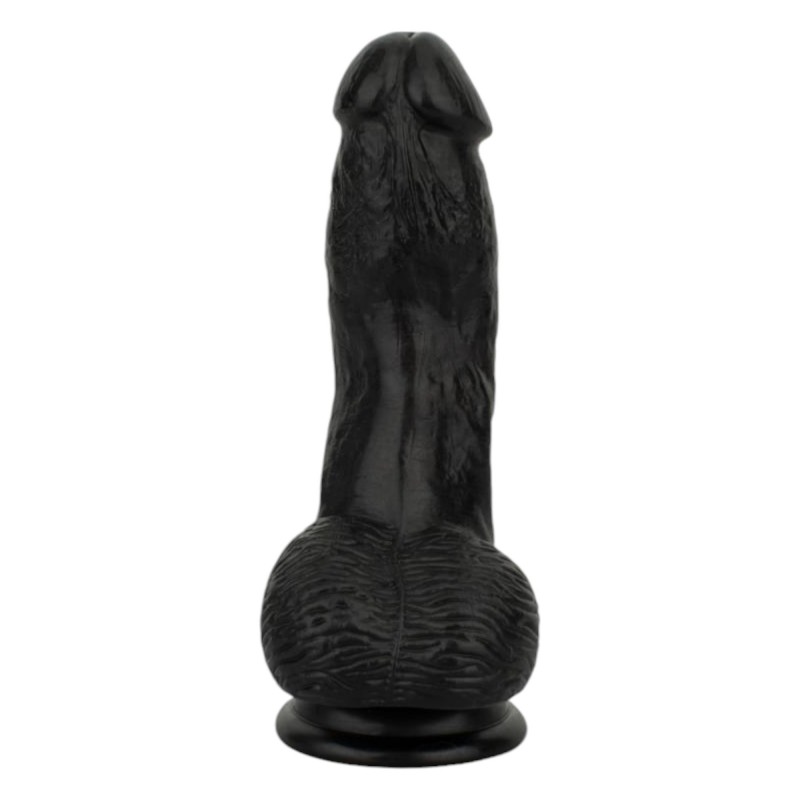 Easytoys - élethű herés dildó - 12 cm (fekete) 96732 termék bemutató kép