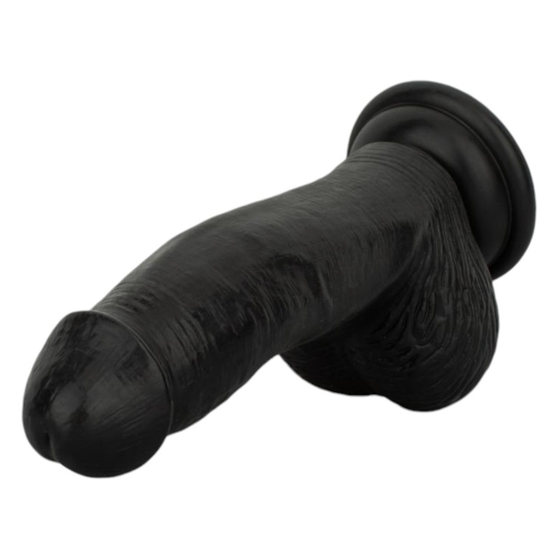 Easytoys - élethű herés dildó - 12 cm (fekete) 96733 termék bemutató kép