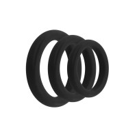 Easytoys Explore Ring - péniszgyűrű szett - 3 részes (fekete) 74113 termék bemutató kép