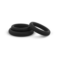 Easytoys Explore Ring - péniszgyűrű szett - 3 részes (fekete) 74114 termék bemutató kép