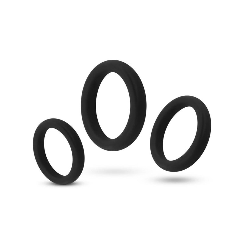 Easytoys Explore Ring - péniszgyűrű szett - 3 részes (fekete) 74115 termék bemutató kép