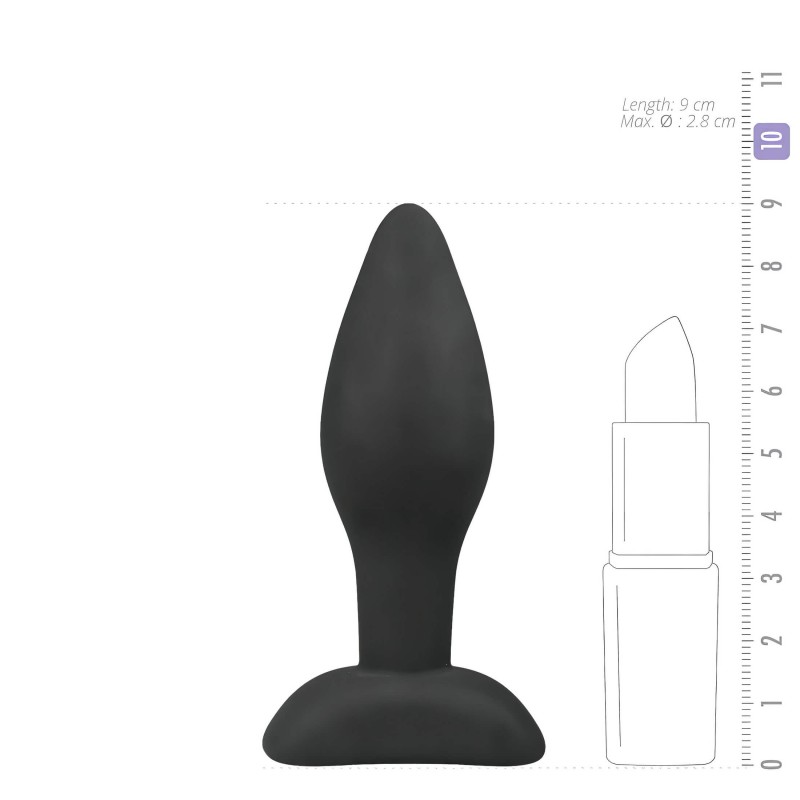 EasyToys - fekete szilikon anál plug kezdőknek (kicsi) 160124 termék bemutató kép