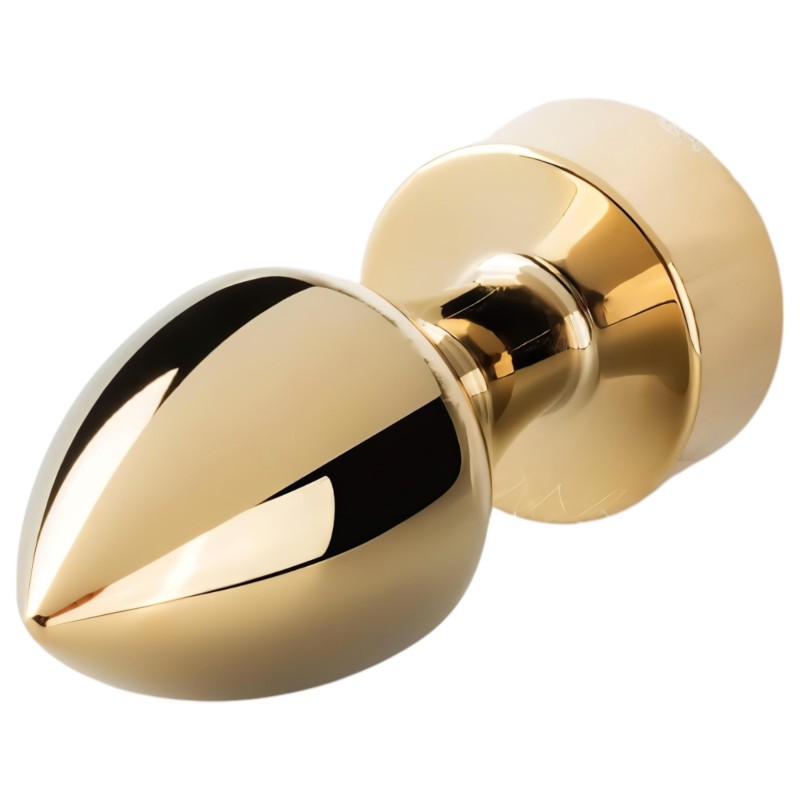 EasyToys Fox NO13 - fém butt plug rókafarokkal, anál plug (arany-fehér) 158514 termék bemutató kép