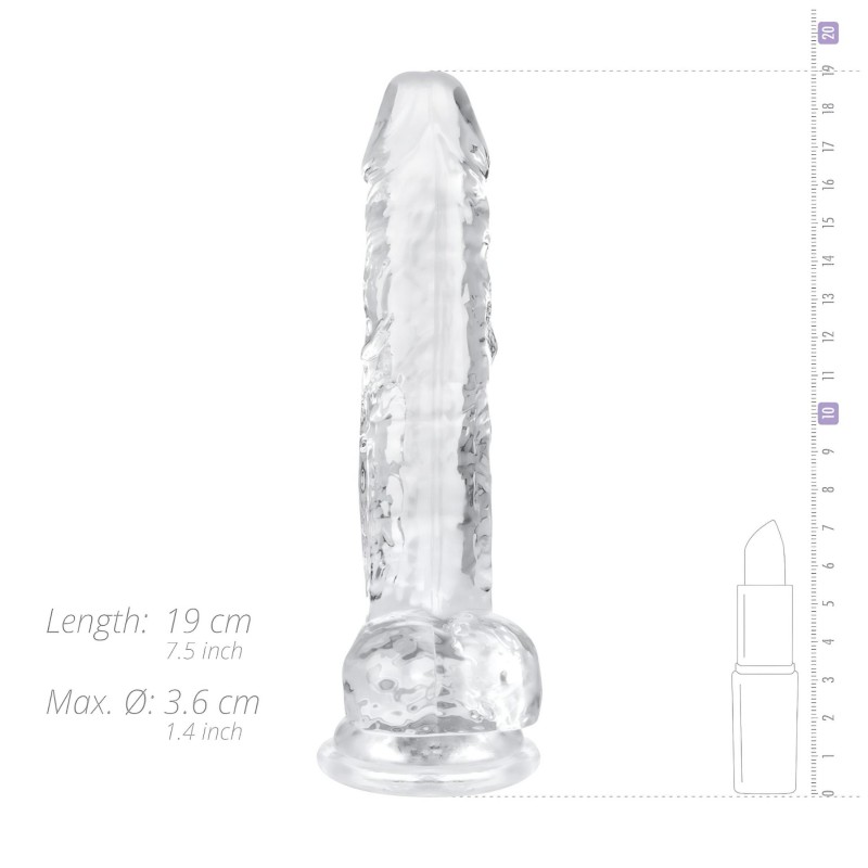EasyToys - herés dildó - 17 cm (átlátszó) 129540 termék bemutató kép