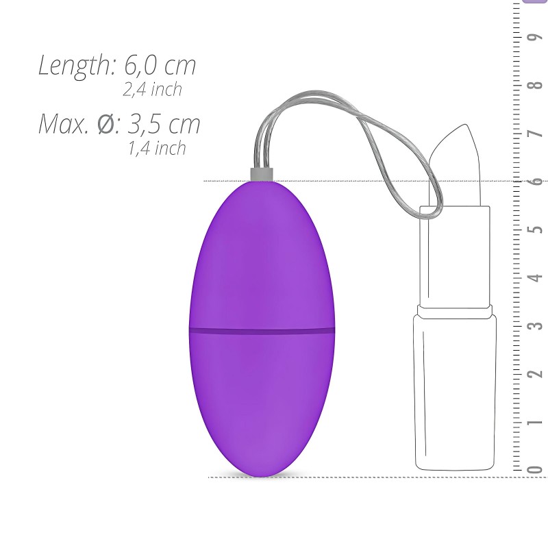 EasyToys - hordható 7 ritmusú rádiós vibrációs tojás (lila) 150334 termék bemutató kép