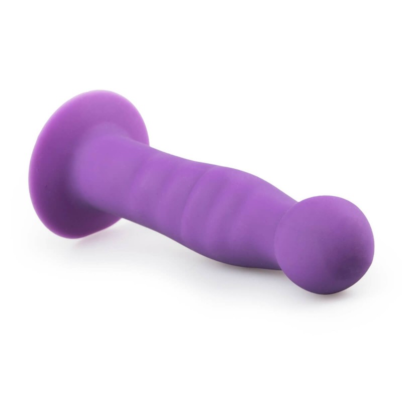 Easytoys - hullámos, tapadókorongos dildó (lila) 48480 termék bemutató kép