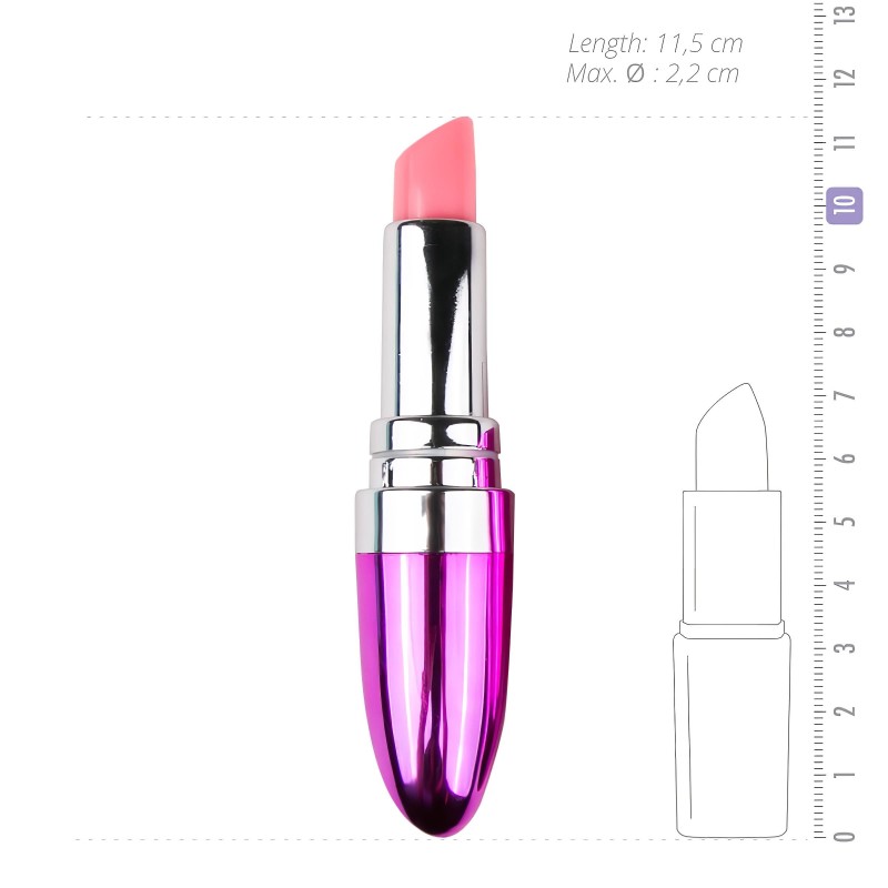 Easytoys Lipstick - vízálló rúzs vibrátor (pink) 118673 termék bemutató kép